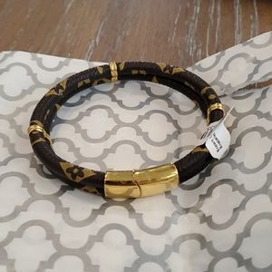 NWT Brown Canvas Bracelet